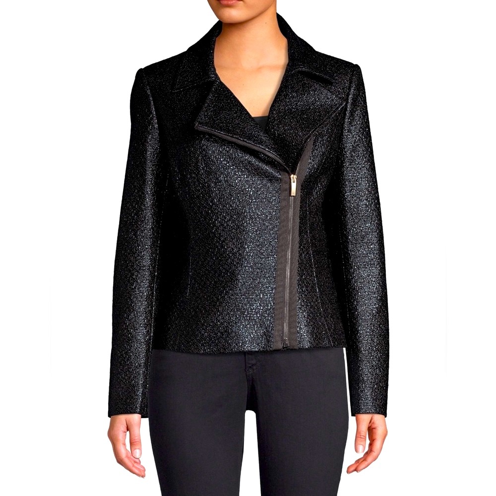 DONNA KARAN New York Lacquered Bouclé Jacket  NWOT 💚 Size 16